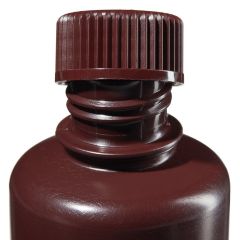 Amber Narrow-Mouth HDPE Bottles, 4oZ, 12
