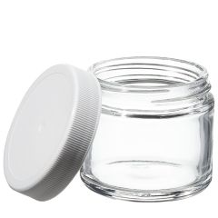 Thermo Scientific™ Wide-Mouth Short-Profile Clear Glass Jars with Closure, 60mL, processed