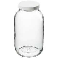 Thermo Scientific™ Wide-Mouth Tall-Profile Clear Glass Jars with Closure, 2000mL, unprocessed