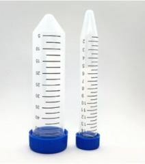 LabServ 15ml, Blue Flat Top Cap, Conical Bottom, Sterilized, 50/Sleeve, 500/Case